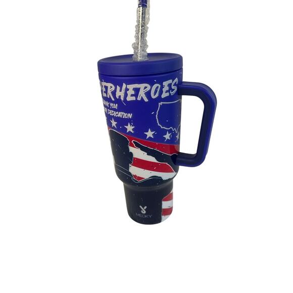 Meoky 40 oz Tumbler with straw Memorial Day Collection in the color Glory, NIB - Picture 5 of 13
